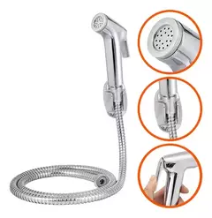 Duchador De Bidet Con Gatillo Ducha De Mano Acabado Cromado Color Plateado