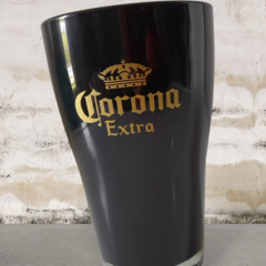 VASO PINTA CORONA VIDRIO