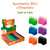 kit com 6 mini apontador com depósito leo e leo