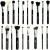 Kit Pincel Linha Ruby Rose Max Maquiagem 15 Pincéis Completo