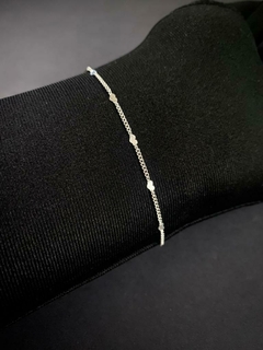 Pulseira Fina Prata Unissex - Mg Pratas e Semi Joias