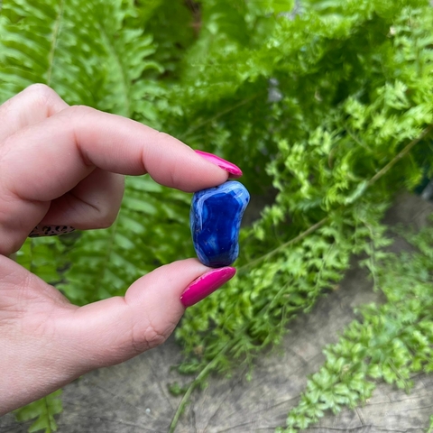 Cristal Ágata Azul Rolada 1,5 cm