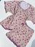 Baby doll manga suede estampado