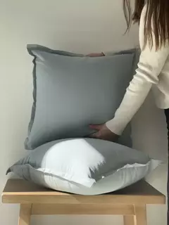 Almohadon color CELESTE CIELO