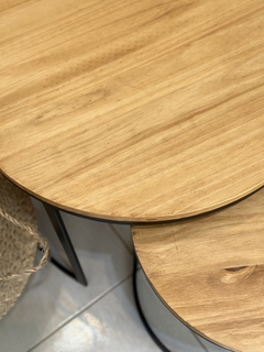 Mesas nido hierro y madera - comprar online