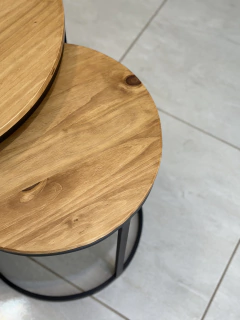 Mesas nido hierro y madera en internet