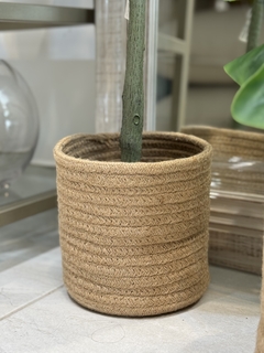 Canasto de yute liso - comprar online