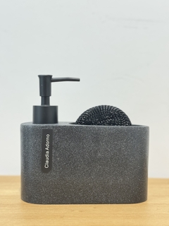 Dispenser para detergente piedra negro - comprar online