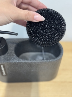 Dispenser para detergente piedra negro - tienda online