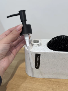 Dispenser para detergente piedra blanca - Gelsomino Home Deco