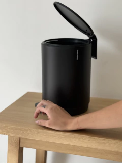 Cesto de residuos 3 lt negro mate - comprar online