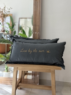 Almohadon bordado LIVE BY THE SUN - comprar online