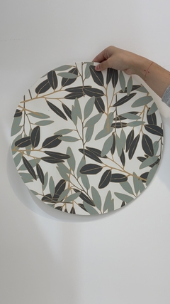 individual estampado eucalipto