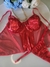 Corselet de Cirre com tule Vermelho - Playtime Lingerie