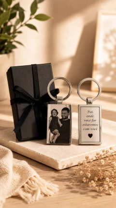 Chaveiro com foto personalizado aço inox - comprar online
