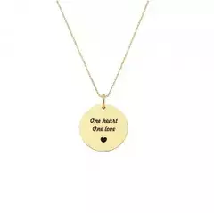 Colar frase personalizado banhado ouro 18k - comprar online