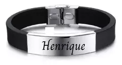 Pulseira nome Masculina personalizada aço