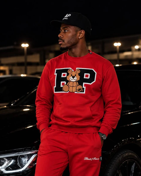 Conjunto Moletom BP Bear Vermelho