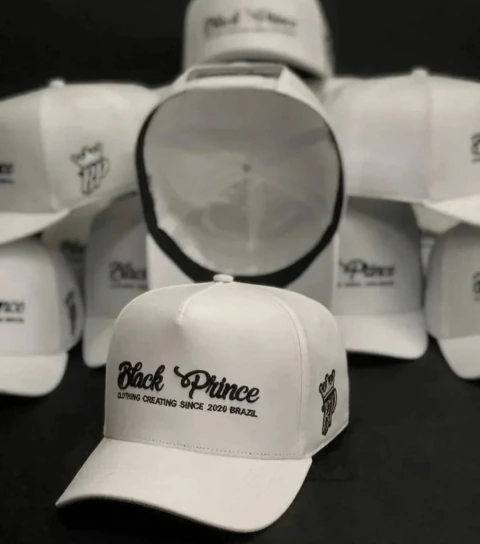 Boné Black Prince Assinatura Branco