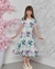 Vestido Floral Verde com Lilás - loja online