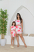 Conjunto Short Saia e Cropped Tulipa Pink