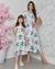 Vestido Floral Verde com Lilás - comprar online