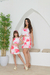 Conjunto Short Saia e Cropped Tulipa Pink - Look Tal Mãe Tal Filha