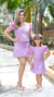 Conjunto Lesie Manga Princesa Lilás