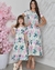 Vestido Floral Verde com Lilás