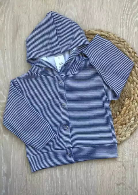 Campera de algodón rayas azules