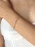 Pulseira elo coração dourada