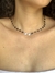 chocker corações prata