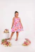 Vestido Infantil Rosa Botões - Ref 584