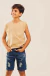Bermuda Jeans Escuro Destroyed Juvenil - Ref 782