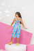 Macacão Pantacourt Azul Estampado - Ref 881 - comprar online