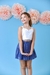 Conjunto em Linho Azul / Off - Ref 648 na internet