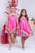 Vestido Infantil Rosa Arco-Iris - Ref 580