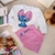 Conj Short Saia Pink e Casado Stitch - Ref 837