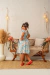 Vestido Infantil Azul Floral - Ref 817 - comprar online