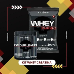 ￼Kit 1x Whey Turbo 900g + 1x Creatina Turbo 300g - BlackSkull - comprar online