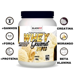 KIT Whey + Creatina + Coqueteleira BLACKFIT - R3ZA suplementos