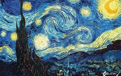 CUADRO DECORATIVO DE LA NOCHE ESTRELLADA