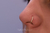 Argola meia aliança para aba nasal | ouro sólido