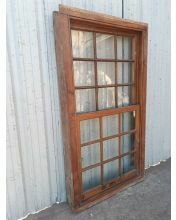 Antigua ventana de madera cedro guillotina 12765 - Aberturas Recicladas