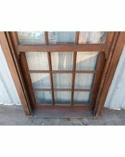Antigua ventana de madera cedro guillotina 12765 - Aberturas Recicladas