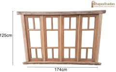 Ventana De Madera Cedro Con Marco Cod.12913