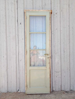 Imagen de Antigua Puerta Madera Cedro Vidriada Cod.13452