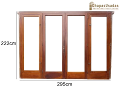 Tres antiguas Portadas De Madera Cedro Cod.13461