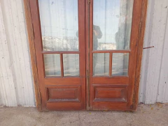 Dos puertas de cedro con celosías Cod.13575 - Aberturas Recicladas