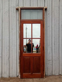 Imagen de Dos Puertas De Cedro Vidriadas Cod.13625